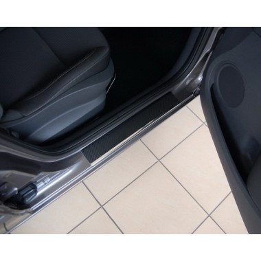 Накладки на пороги (carbon) Nissan Terrano (2014-) бренд – Alu-Frost (Польша) главное фото